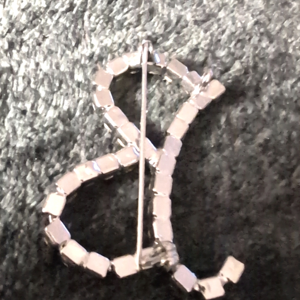 Vintage Rhinestone Initial B - Picture 3 of 3